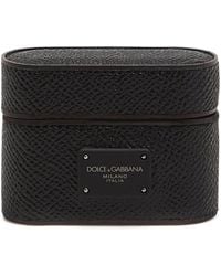 Dolce & Gabbana - Logo-tag Leather Airpods Pro Case - Lyst