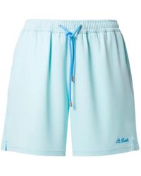 MC2 Saint Barth - Short De Bain À Lien De Resserrage Et Logo Brodé Comfort - Lyst