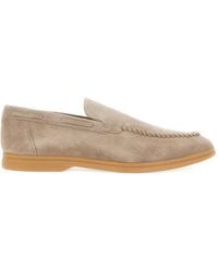 Eleventy - Stitched Suede Loafers - Lyst
