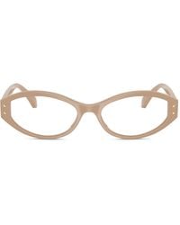 Michael Kors - Corvara Oval-Frame Studded Glasses - Lyst
