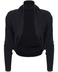 Agnona - Ribbed-Knit Batwing Cardigan - Lyst