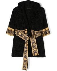 Versace - Morgenmantel Mit Logo-Print - Lyst