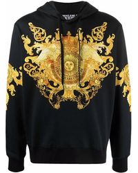 Versace Jeans Couture - Baroque-Print Cotton Hoodie - Lyst