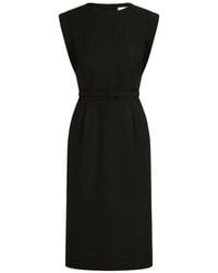Oscar de la Renta - Stitch-Detailed Wool-Blend Pencil Dress - Lyst