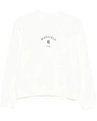 MM6 by Maison Margiela - Logo-Print Sweatshirt - Lyst