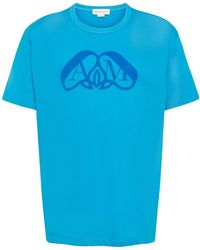 Alexander McQueen - Half Seal Cotton T-shirt - Lyst