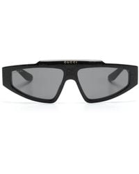 Gucci - Gg-Supreme Geometric-Frame Sunglasses - Lyst