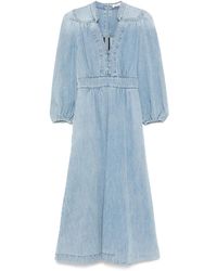 Zimmermann - Jeanskleid Mit V-Ausschnitt - Lyst