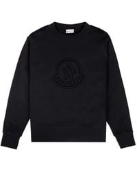 Moncler - Sudadera Con Logo Bordado - Lyst