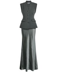 Self-Portrait - Buttoned Maxi Dress - Lyst