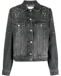 Ba&sh - Crystal-studded Stonewash Jacket - Lyst