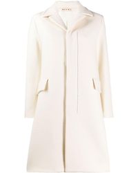Marni Mantel Met Enkele Rij Knopen - Wit