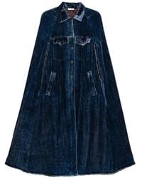 Pierre Louis Mascia - Kandox Velvet-Effect Panelled Cape - Lyst