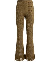 Etro - Textured Fringed Trousers - Lyst