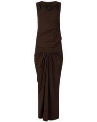 Entire studios - Draped Cowl-Neck Sleveless Dress - Lyst