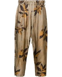 Uma Wang - Branches-printed Tapered Trousers - Lyst
