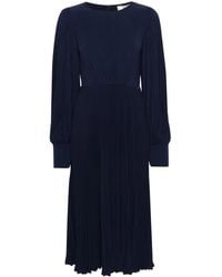 Nissa - Vestido midi plisado - Lyst