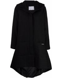Societe Anonyme Asymmetric Hooded Coat - Black