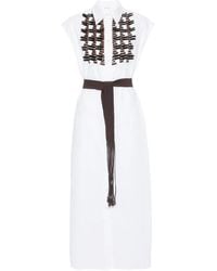 P.A.R.O.S.H. - Robe-Chemise Sans Manches À Sequins - Lyst