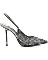 Le Silla - 100Mm Embellished Slingback Heeled Pumps - Lyst