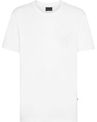 Billionaire - Lion-embroidered Cotton T-shirt - Lyst
