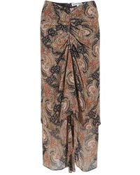 Veronica Beard - Jupe Drapée À Motif Cachemire - Lyst