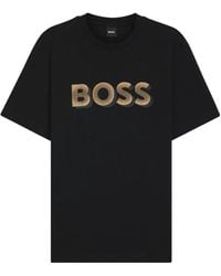 BOSS - T-Shirt Mit Logo-Print - Lyst