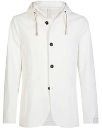 Eleventy - Hooded Buttoned Blazer - Lyst
