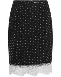 ROTATE BIRGER CHRISTENSEN - Floral Printed Pencil Skirt With Back Zip Closure - Lyst