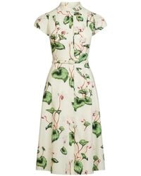 Oscar de la Renta - Poplin Midi Shirt Dress - Lyst