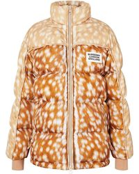 Burberry Econyl® Deer Print Puffer Jacket - Brown