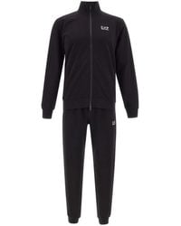 EA7 - Core Logo-Print Cotton Tracksuit - Lyst