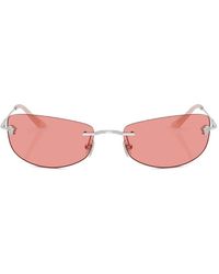 Versace - Metal-Frame Rimless Sunglasses - Lyst