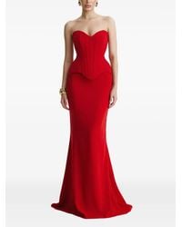 Benedetto - Strapless Peplum Corset Top - Lyst