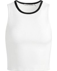 Alice + Olivia - Andre Ribbed Cropped Tank Top - Lyst