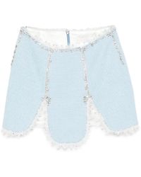 Loulou - Lace-Embellished Mini Skirt - Lyst