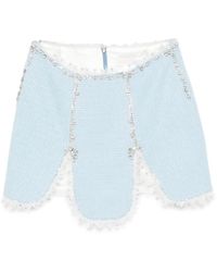 Loulou - Lace-Embellished Mini Skirt - Lyst