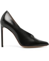 Francesco Russo - 105Mm Asymmetric Leather Pumps - Lyst