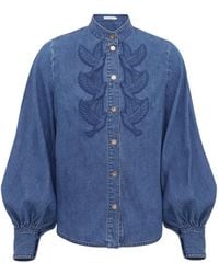 Zimmermann - Camisa Vaquera Con Botones - Lyst