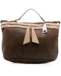 La Milanesa - Shearling-Trim Tote Bag - Lyst