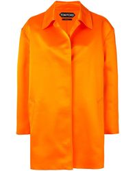 Tom Ford Silk Mid-length Coat - Orange