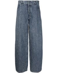 Haikure - High-waisted Wide Riveted Jeans - Lyst