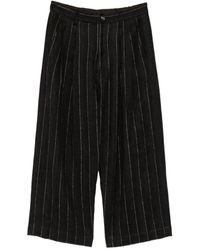 Ziggy Chen - Pinstripe-Pattern Pleated Trousers - Lyst
