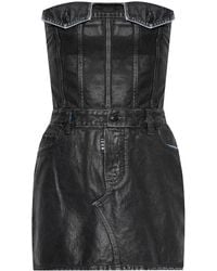 DSquared² - Coated-Finish Mini Dress - Lyst