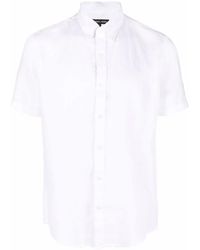 Michael Kors - Button-Down Short-Sleeve Linen Shirt - Lyst