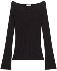 Courreges - Pullover Mit U-Boot-Ausschnitt - Lyst