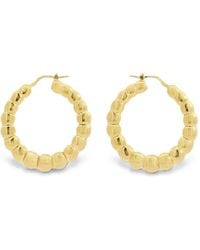 Lisa Nik - Golden Dreams Beaded Hoop Earrings - Lyst