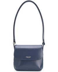 Giorgio Armani - Logo-Embossed Leather Shoulder Bag - Lyst