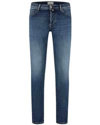Jacob Cohen - Faded-Effect Whiskered Jeans - Lyst