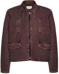 Magda Butrym - Zip-Front Denim Jacket - Lyst